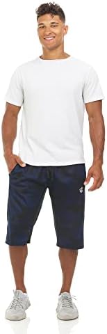 Rocawear | 3 חבילות מכנסיים קצרים של פליס. מכנסיים קצרים של המותניים האלסטיים גברים | 13 Inseam